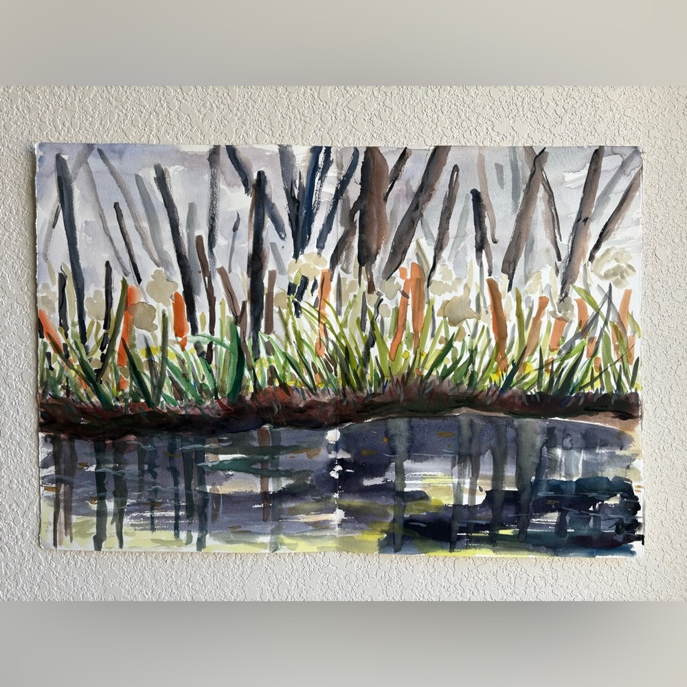 Serene Landscape Watercolor Art Print